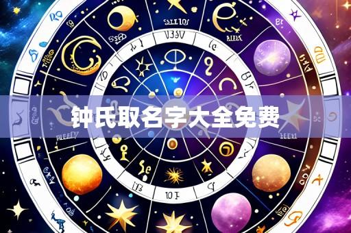 钟氏取名字大全免费