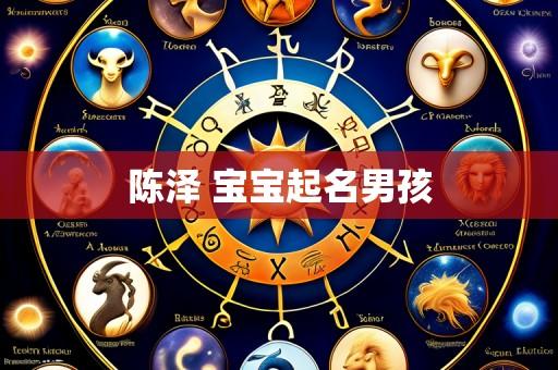 陈泽 宝宝起名男孩