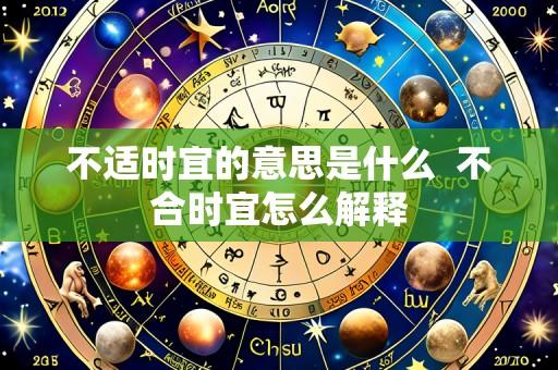 不适时宜的意思是什么  不合时宜怎么解释