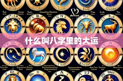 什么叫八字里的大运