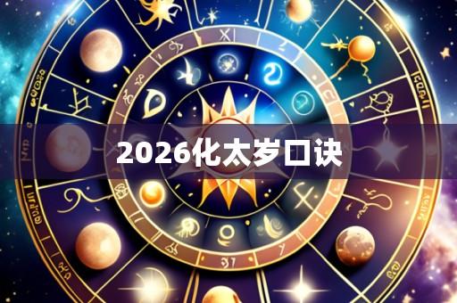2026化太岁口诀