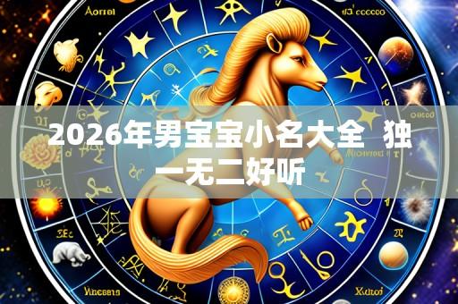 2026年男宝宝小名大全 独一无二好听