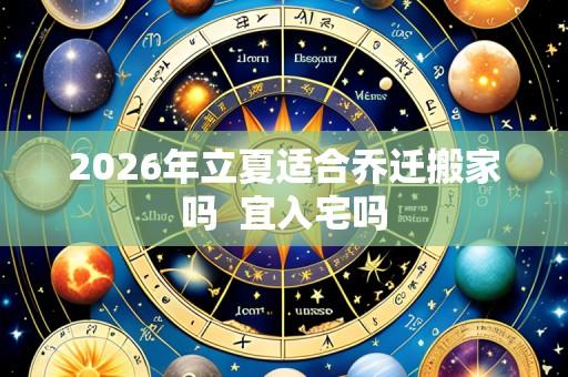 2026年立夏适合乔迁搬家吗 宜入宅吗