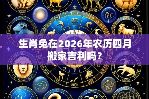 生肖兔在2026年农历四月搬家吉利吗?