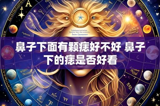 鼻子下面有颗痣好不好 鼻子下的痣是否好看