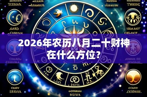 2026年农历八月二十财神在什么方位?