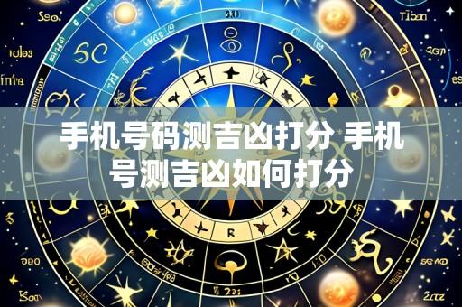 手机号码测吉凶打分 手机号测吉凶如何打分