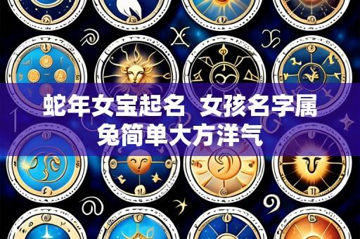 蛇年女宝起名 女孩名字属兔简单大方洋气
