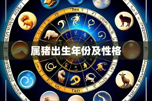 属猪出生年份及性格