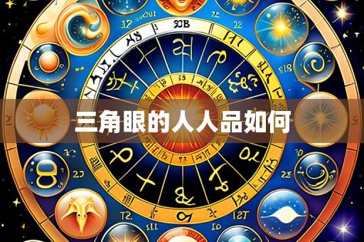 三角眼的人人品如何