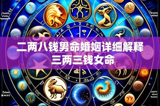 二两八钱男命婚姻详细解释  三两三钱女命