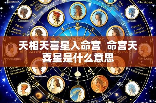 天相天喜星入命宫  命宫天喜星是什么意思