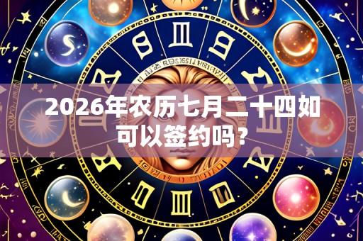 2026年农历七月二十四如可以签约吗？