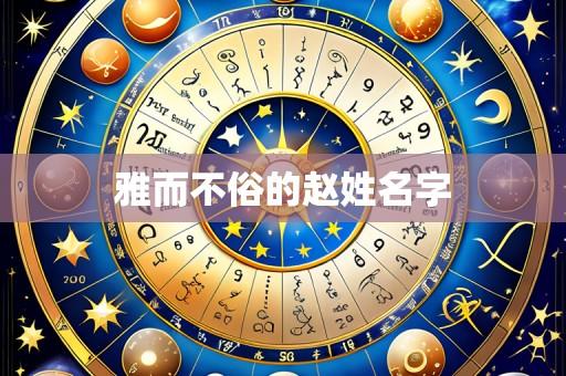 雅而不俗的赵姓名字