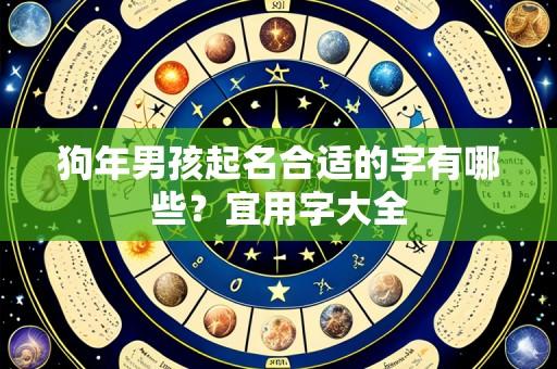 狗年男孩起名合适的字有哪些？宜用字大全