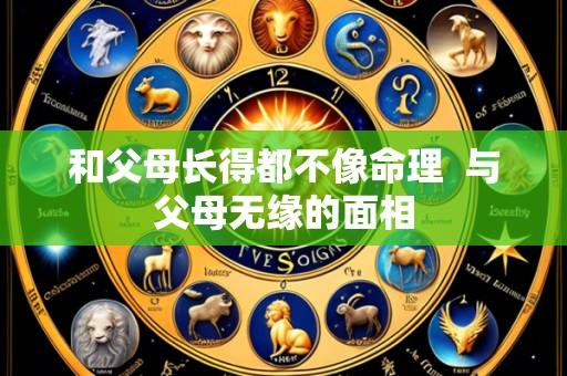 和父母长得都不像命理 与父母无缘的面相