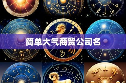 简单大气商贸公司名