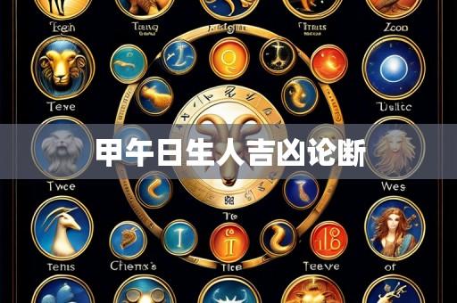 甲午日生人吉凶论断
