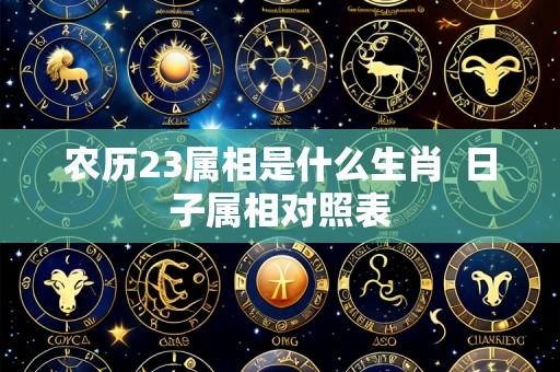 农历23属相是什么生肖 日子属相对照表