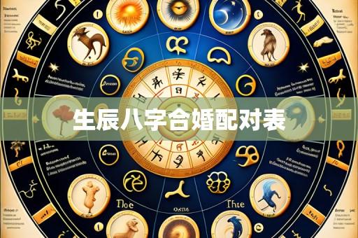 生辰八字合婚配对表