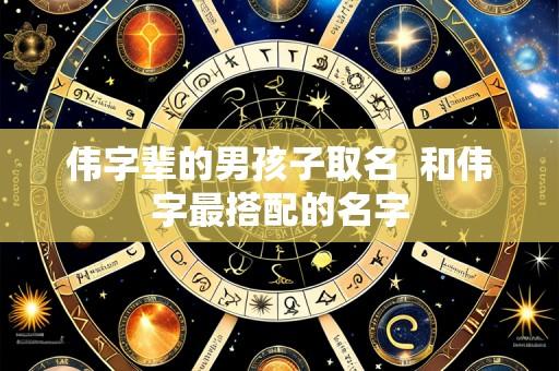 伟字辈的男孩子取名 和伟字最搭配的名字