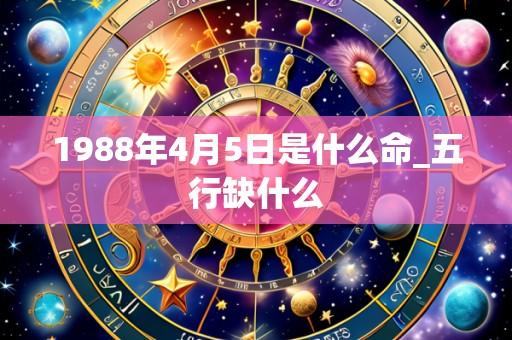 1988年4月5日是什么命_五行缺什么