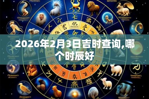2026年2月3日吉时查询,哪个时辰好