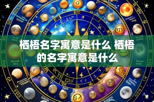 栖梧名字寓意是什么 栖梧的名字寓意是什么