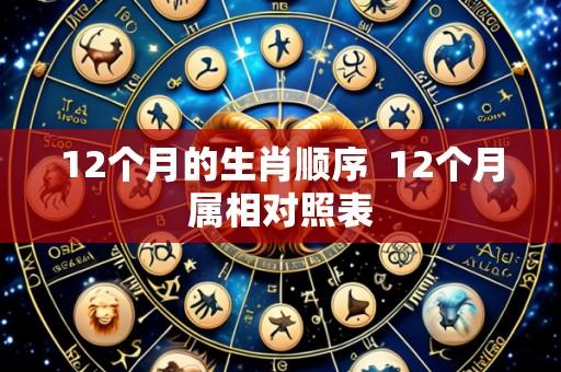 12个月的生肖顺序  12个月属相对照表