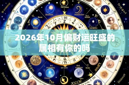 2026年10月偏财运旺盛的属相有你的吗