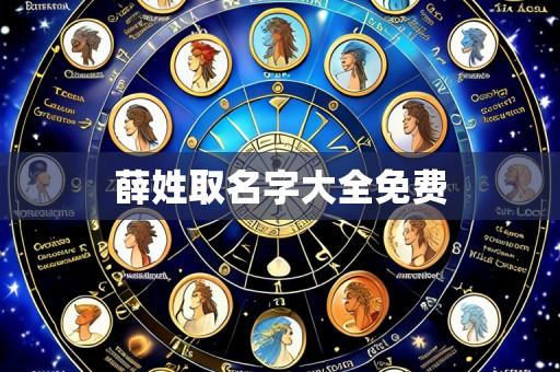 薛姓取名字大全免费