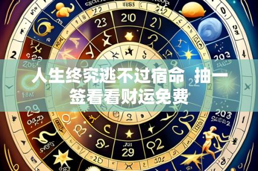 人生终究逃不过宿命  抽一签看看财运免费