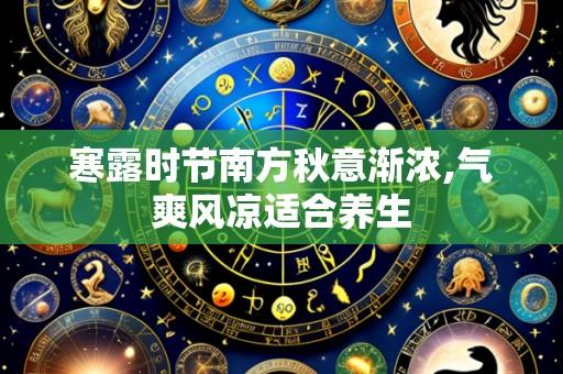 寒露时节南方秋意渐浓,气爽风凉适合养生