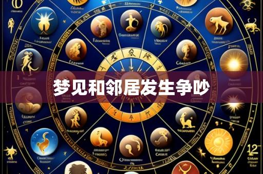 梦见和邻居发生争吵