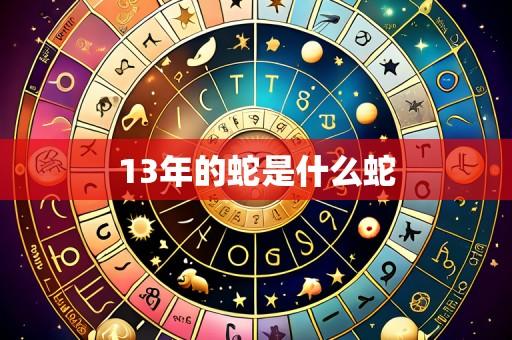 13年的蛇是什么蛇