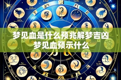 梦见血是什么预兆解梦吉凶 梦见血预示什么