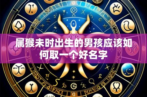属猴未时出生的男孩应该如何取一个好名字