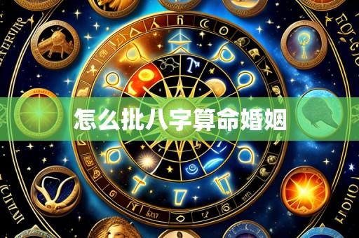 怎么批八字算命婚姻