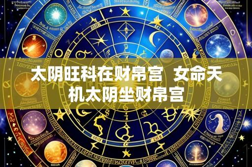 太阴旺科在财帛宫 女命天机太阴坐财帛宫