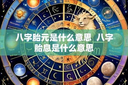 八字胎元是什么意思 八字胎息是什么意思