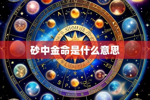 砂中金命是什么意思
