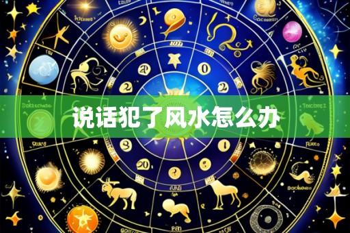 说话犯了风水怎么办