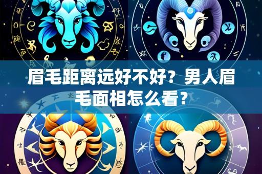 眉毛距离远好不好？男人眉毛面相怎么看？