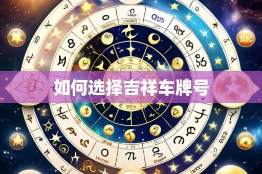 如何选择吉祥车牌号