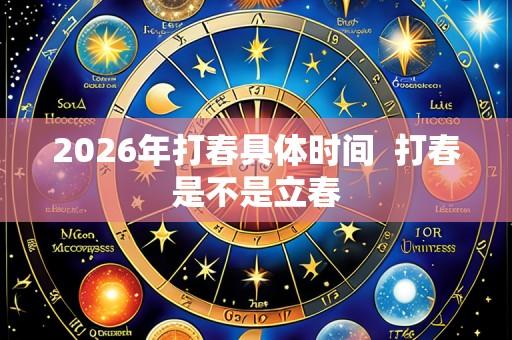 2026年打春具体时间  打春是不是立春