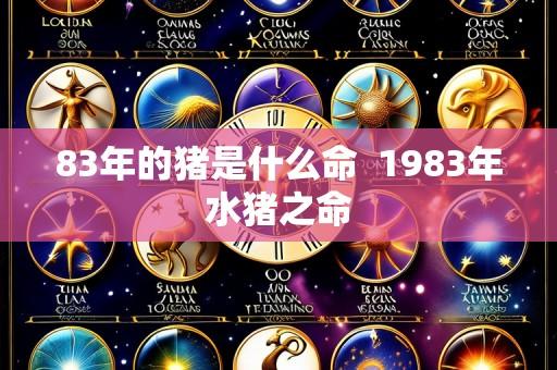 83年的猪是什么命 1983年水猪之命