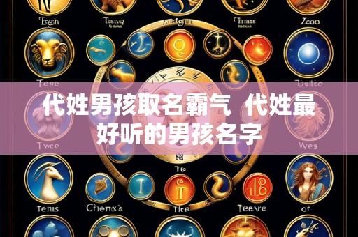 代姓男孩取名霸气 代姓最好听的男孩名字