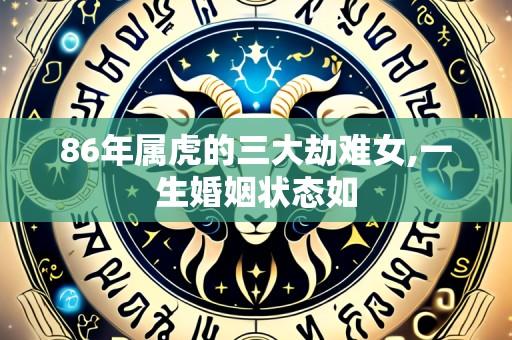 86年属虎的三大劫难女,一生婚姻状态如