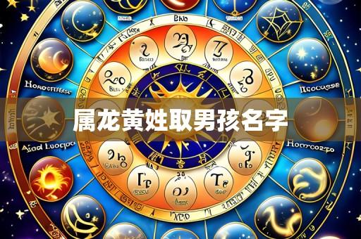 属龙黄姓取男孩名字