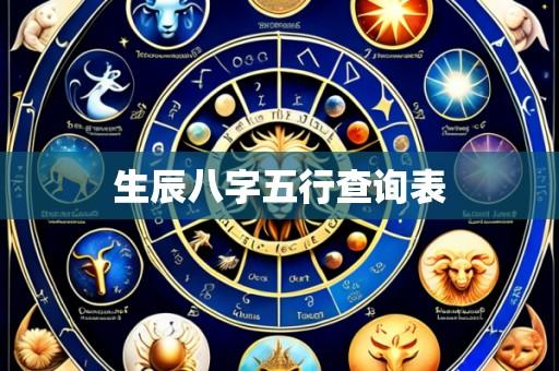 生辰八字五行查询表